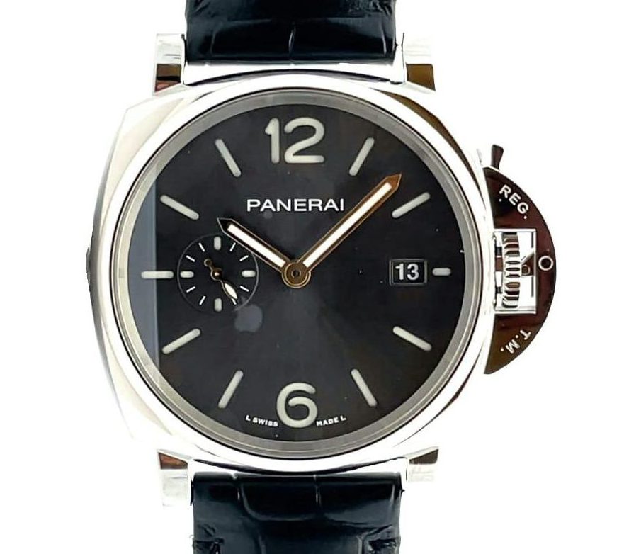 Panerai 42mm Grey Dial Luminor Due Steel J.PENDULUM