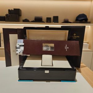 Patek Philippe 40.5mm “Double Sealed” “Grey Dial” Annual Calendar Chronograph Platinum in box