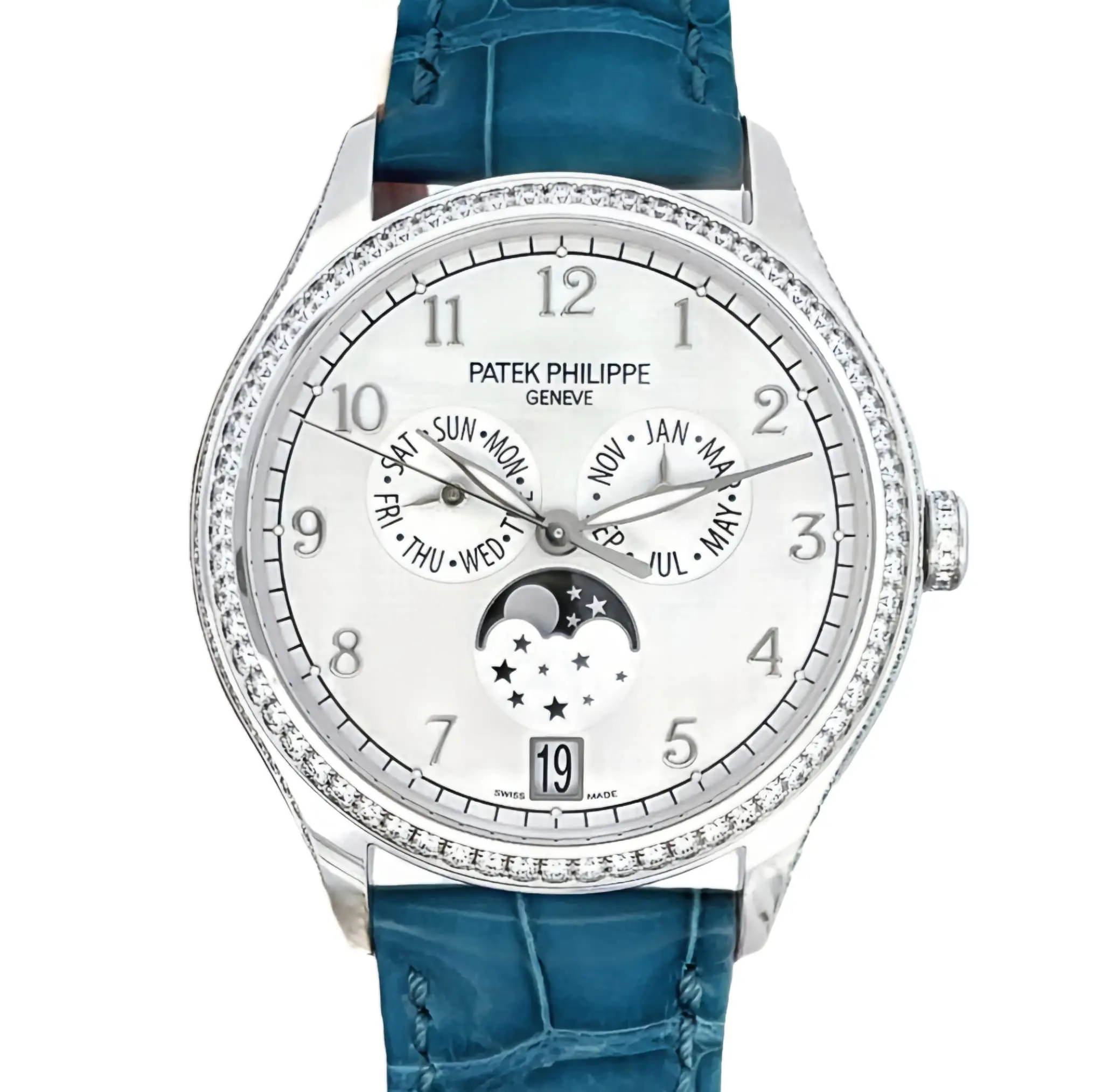Patek Philippe 38mm Annual Calendar Moon Phases White Gold J.PENDULUM