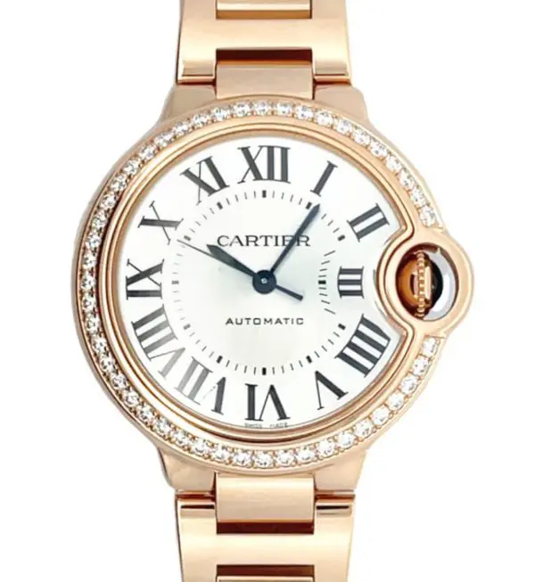 Cartier Ladies 33mm Automatic Ballon Bleu De Cartier Rose Gold front