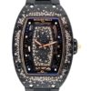 Richard Mille Ladies 45.66 x 31.4mm “Starry Night” Full Bracelet Carbon TPT Diamond Inlay Rose Gold front
