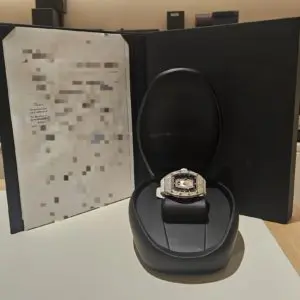 Richard Mille Ladies 52.20 x 34.40mm Snow Settings Diamond Inlay with MOP Dial White Gold in box