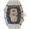 Richard Mille Ladies 52.20 x 34.40mm Snow Settings Diamond Inlay with MOP Dial White Gold