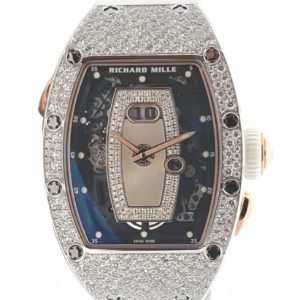Richard Mille Ladies 52.20 x 34.40mm Snow Settings Diamond Inlay with MOP Dial White Gold