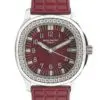 Patek Philippe 35.6mm Ladies Aquanaut Luce Burgundy Dial Steel front