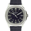 Patek Philippe 35.6mm Ladies Aquanaut “Black Dial” Steel front
