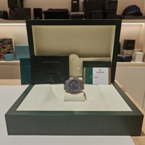 Rolex 40mm Daytona Sodalite Dial Blue Sapphire Bezel with 8pts Diamond Index White Gold in box