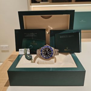 Rolex 41mm Submariner Date “Cookie Monster” Blue Bezel Black Dial White Gold