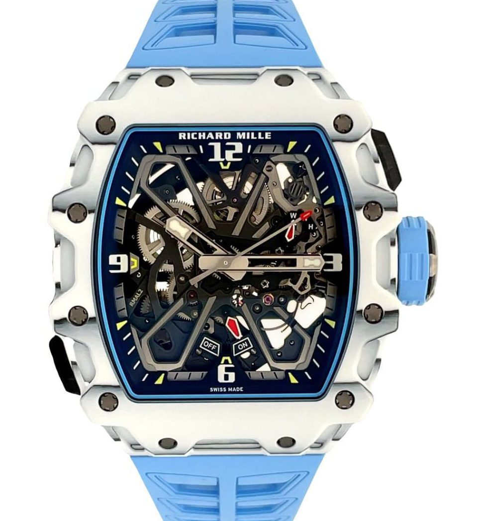 Richard Mille 43.15mm X 49.95mm Automatic Rafael Nadal White Carbon TPT and Quartz TPT