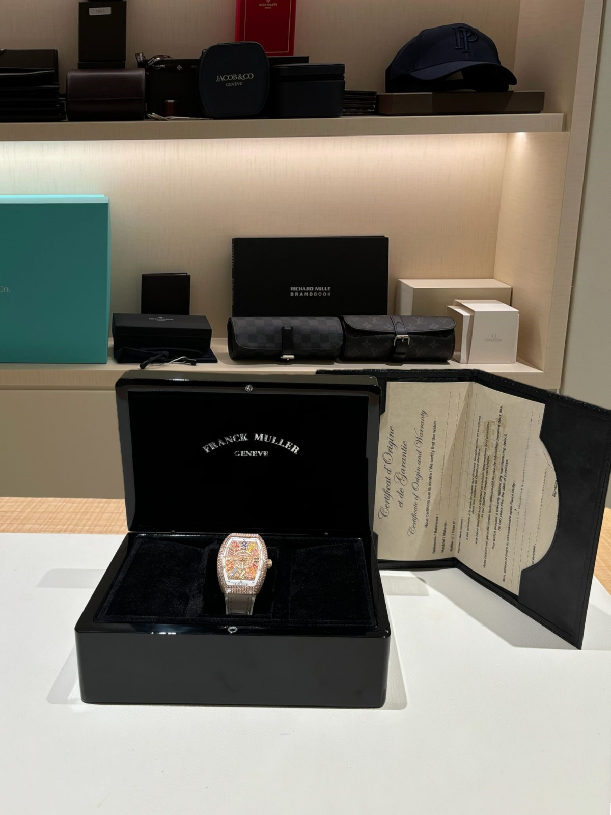 Frank Muller 42mm x 32mm Lady Crazy Hour Vanguard Color Dreams Diamond Set Rose Gold - Image 2