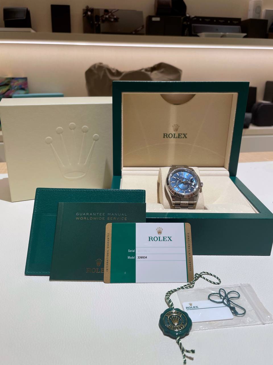 Rolex 42mm Sky-Dweller Blue Dial Oystersteel White Gold - Image 2