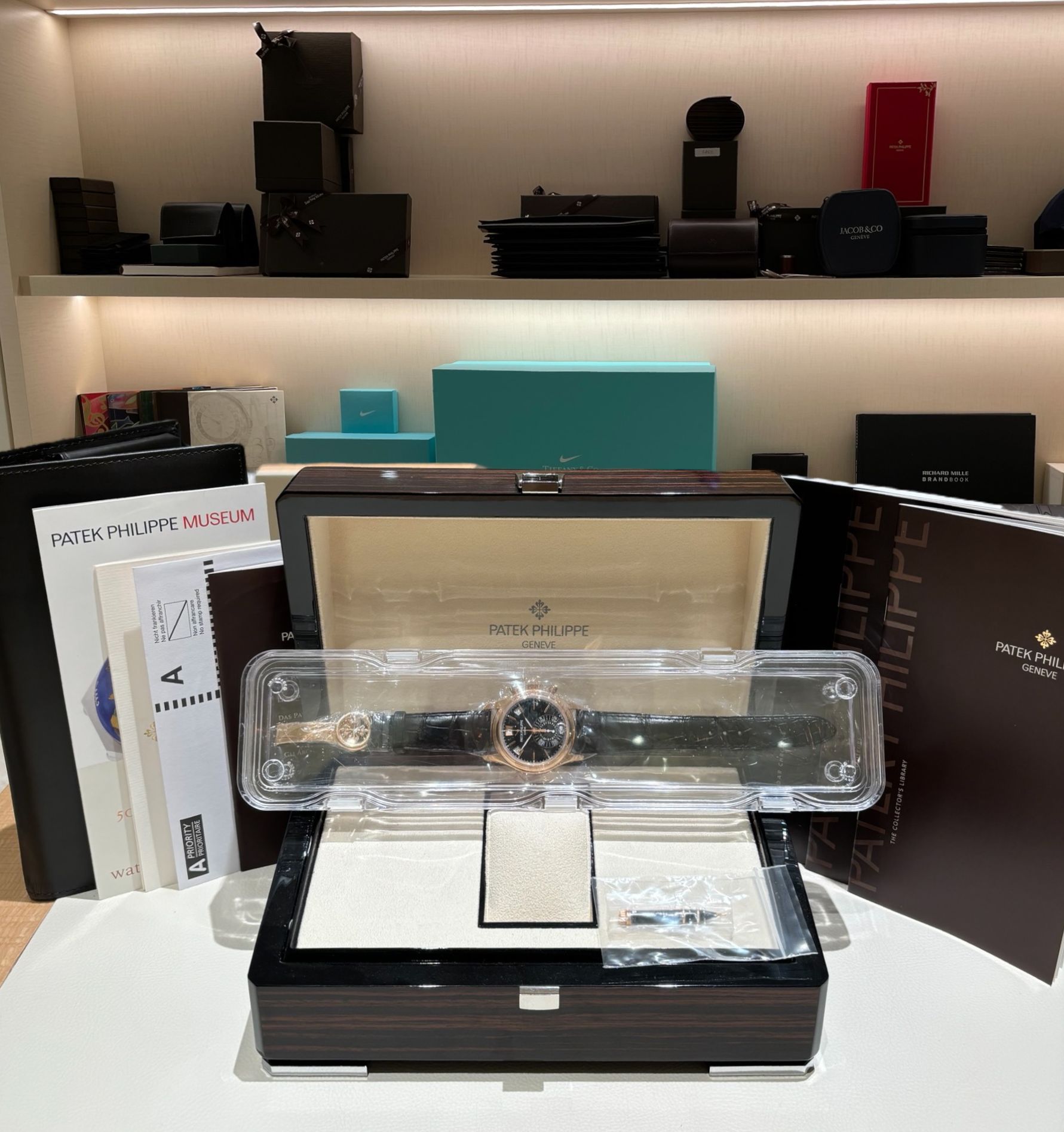 Patek Philippe 40.5 mm Annual Calendar Chronograph "Black Dial" Rose Gold - Image 2