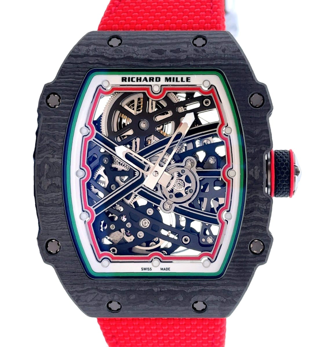 Richard Mille 38.7 x 47.5mm "Italy Edition" Automatic Winding Extra Flat Carbon TPT