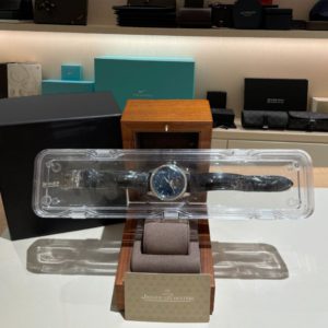 Alternative view of Jaeger-LeCoultre Master Control "Blue Dial" Tourbillon Dual Time Diamond Bezel