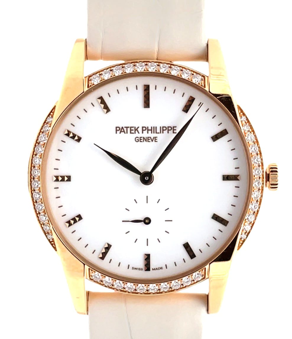 Patek Philippe 33mm Ladies Calatrava Discontinued "White Dial" Rose Gold