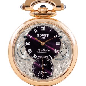 Bovet 19 Thirty Ivory Purple Guilloché Dial Rose Gold