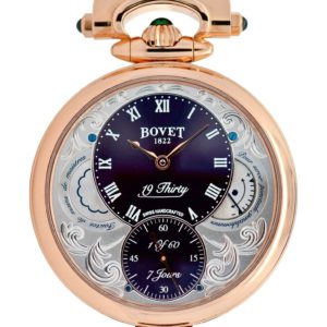 Bovet 19 Thirty Ivory Purple Guilloché Dial Rose Gold