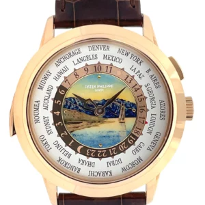 Patek Philippe World Time Minute Repeater "Lake Of Geneva" Enamel Rose Gold