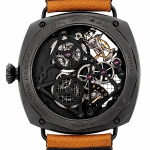 Alternative view of Panerai PAM00350 Lo Scienziato Radiomir Tourbillon GMT Ceramica 48mm