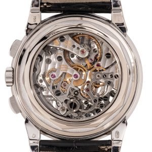 Alternative view of Patek Philippe Perpetual Calendar Chronograph Lamenia White Gold 5970G