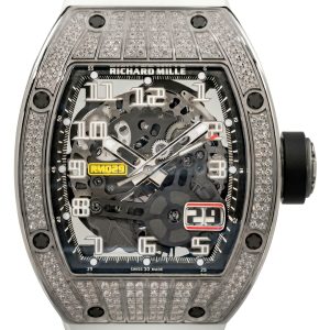 Richard Mille Oversize Date Skeleton Medium Set Diamond Settings White Gold