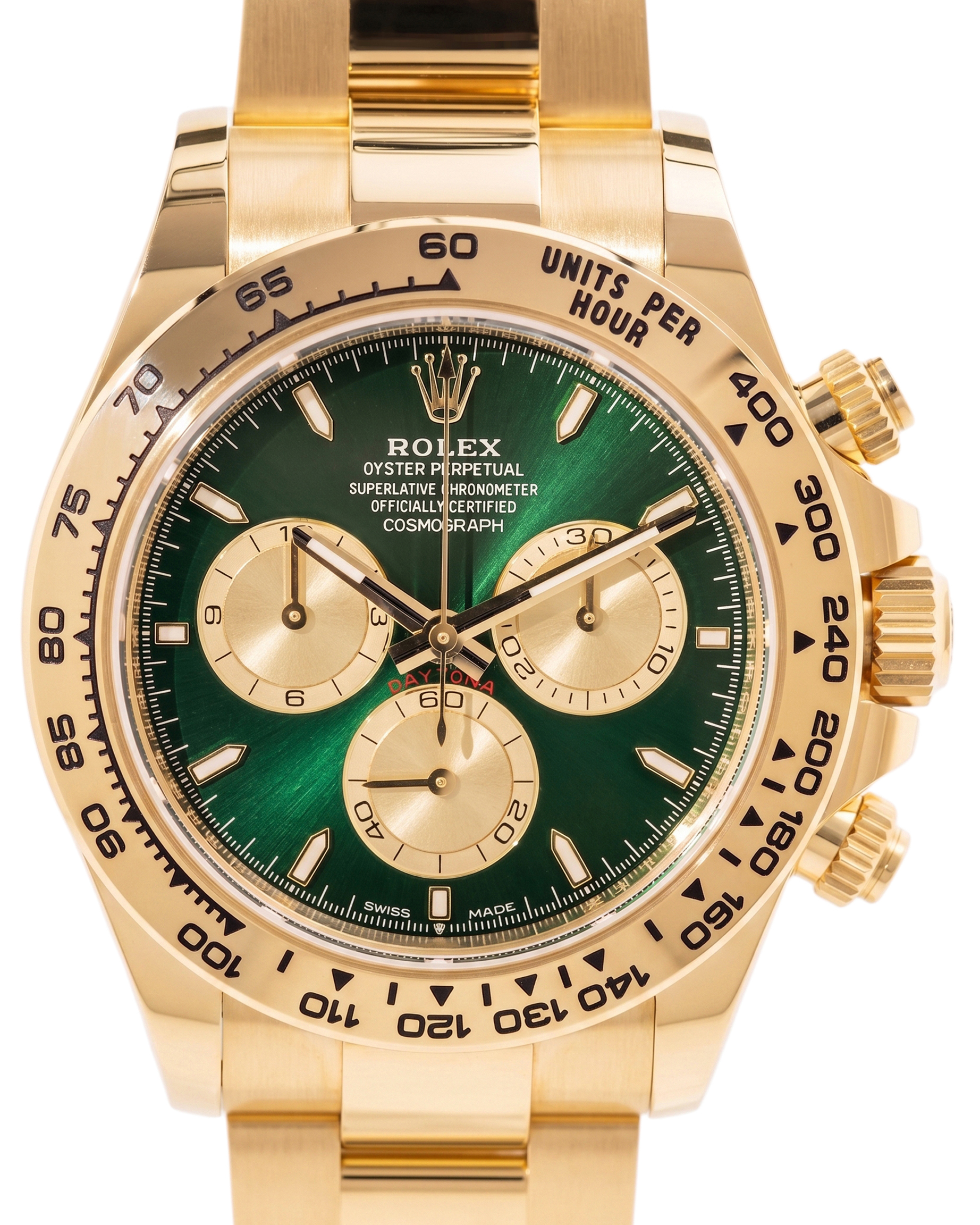 Rolex Daytona "John Mayer 2.0" Oyster Green Dial Yellow Gold